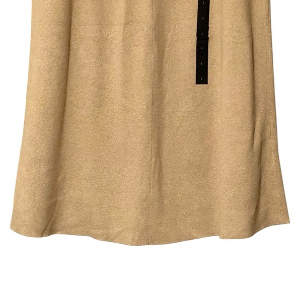 Banana Republic Sweater Skirt L Brown Sugar A-Line Midi Flounce Hem Academia NWT - Picture 4 of 8